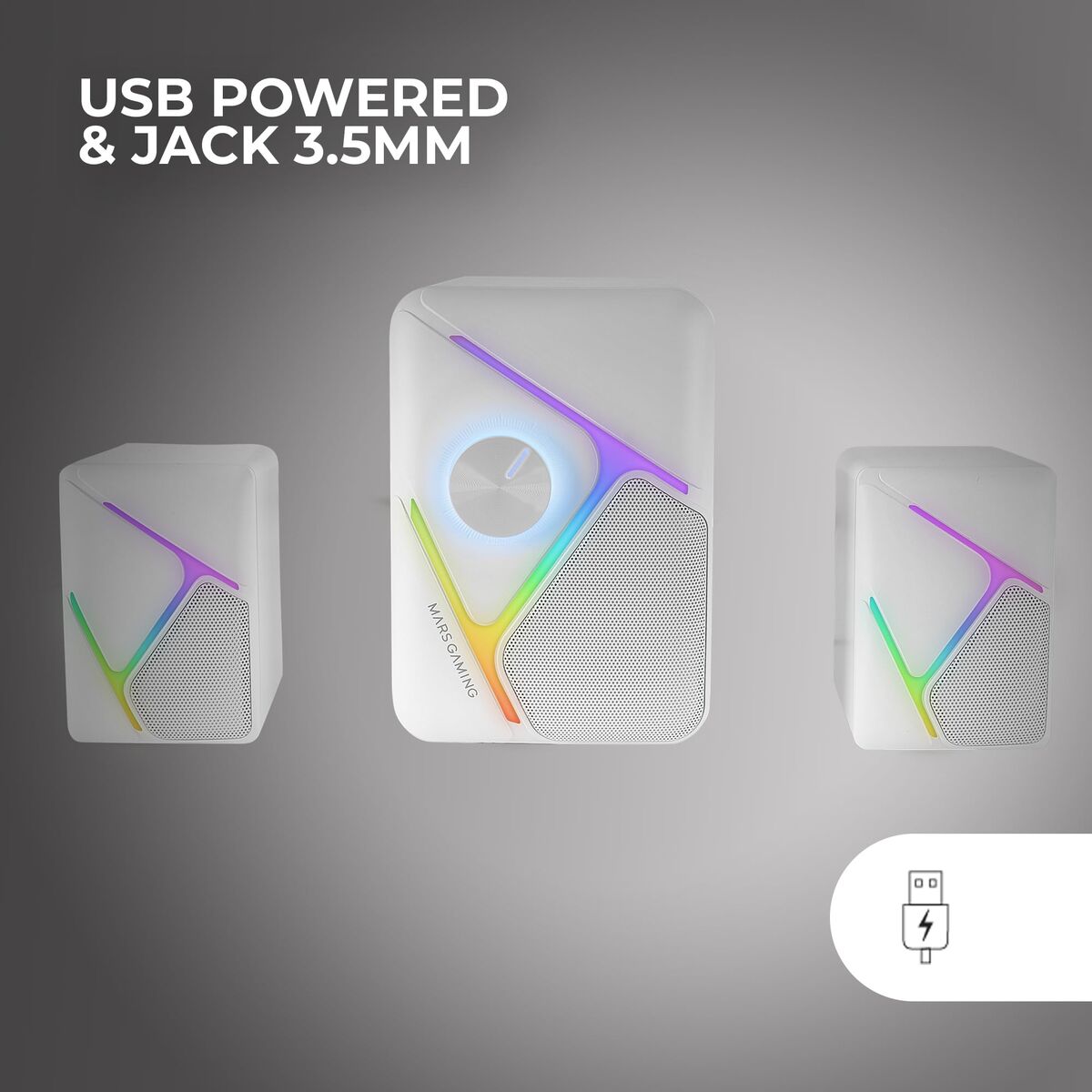 Mars Gaming Pc Speakers Mars Gaming Msh21W White 4 W
