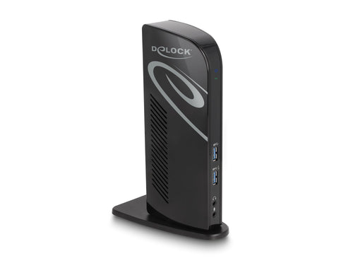 Delock D Estación Acoplamiento 4XUSB3.2 2x DISPLAYPORT 4K RJ45 Ethernet Audio Black — image 1