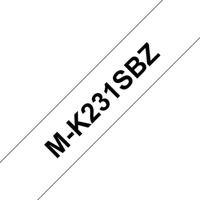Brother Tape Rotuladora No Laminated White Sobre Black 12MM — image 1