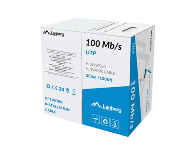 Lanberg UTP Cable CAT.5 305M Cca Blue 100MB — image 1