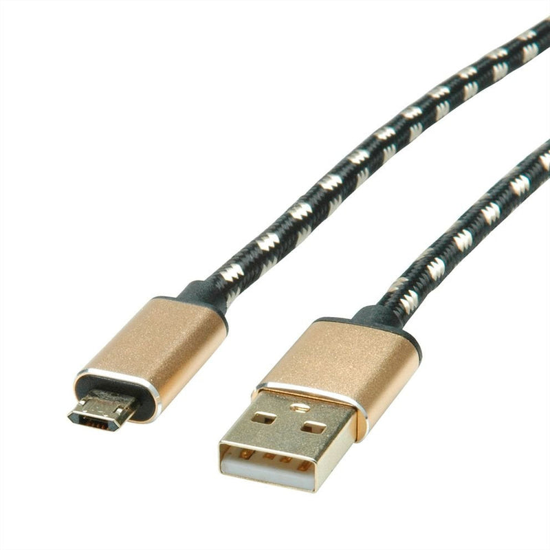 Roline Gold USB 2.0 Cable Type a St - Micro B St Reversibel 1,8M
