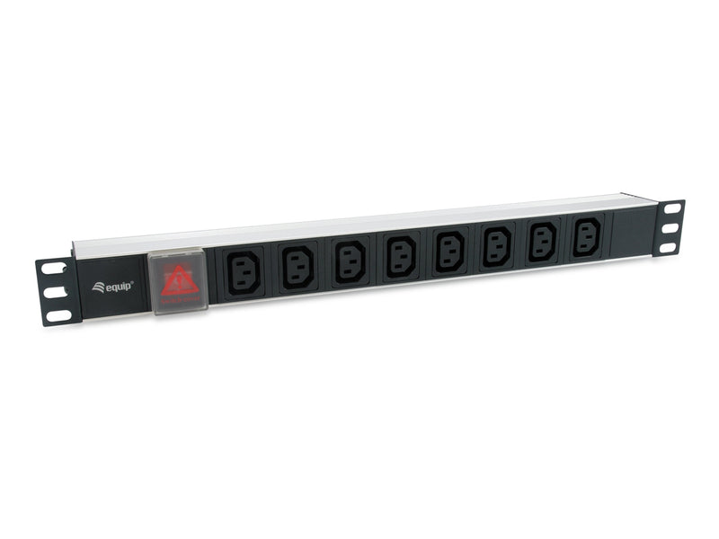 Power Strip Power Aluminium Rack 19 1U 8 Sockets Type C13 IEC320 With Switch Cable 1.8M
