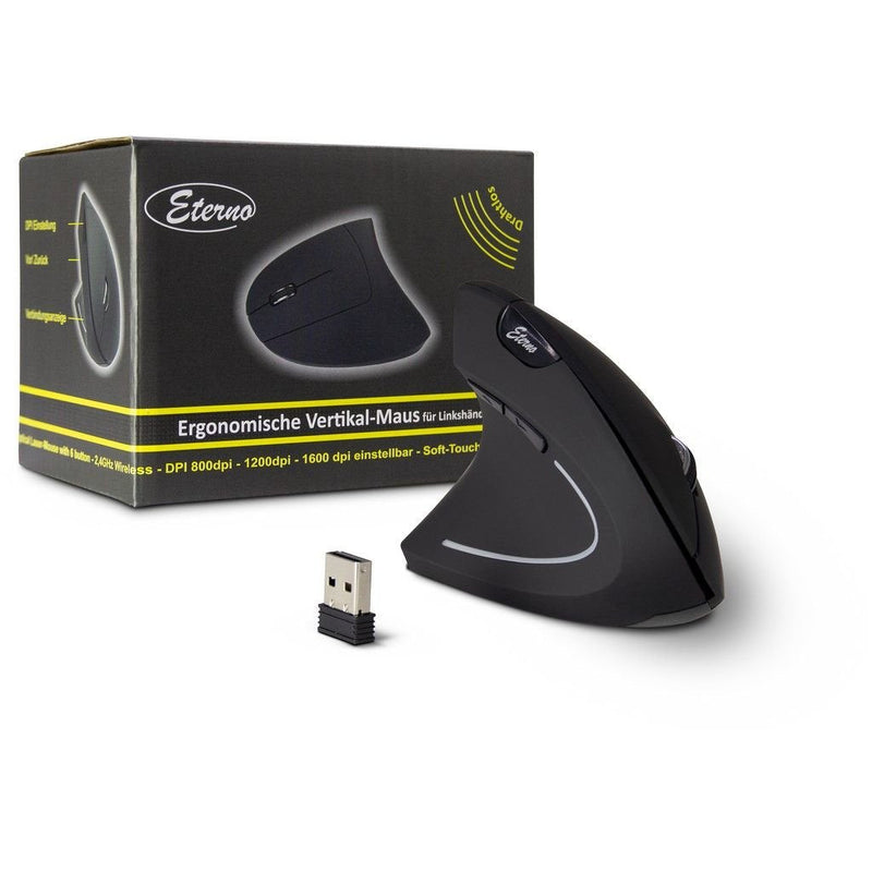 Inter-tech KM-206L Mouse RF Wireless Óptico 1600 DPI Ambidextro