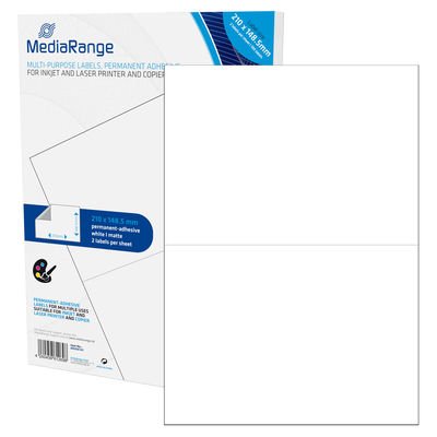 Mediarange MRINK141 Label Self-adhesive White Permanente 100 Pieces — image 1