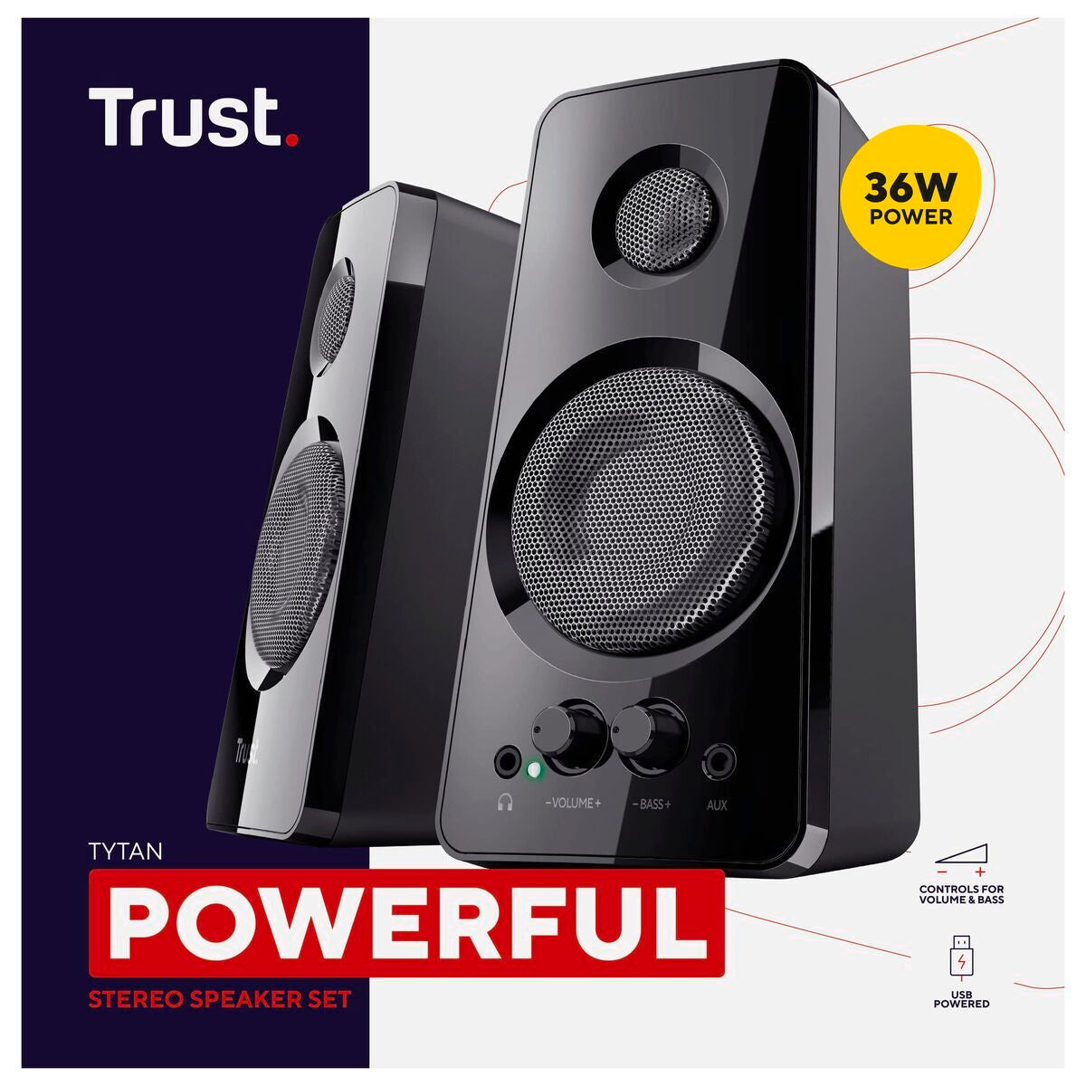 Trust Pc Speakers Trust Tytan Black 18 W 4 W 36 W