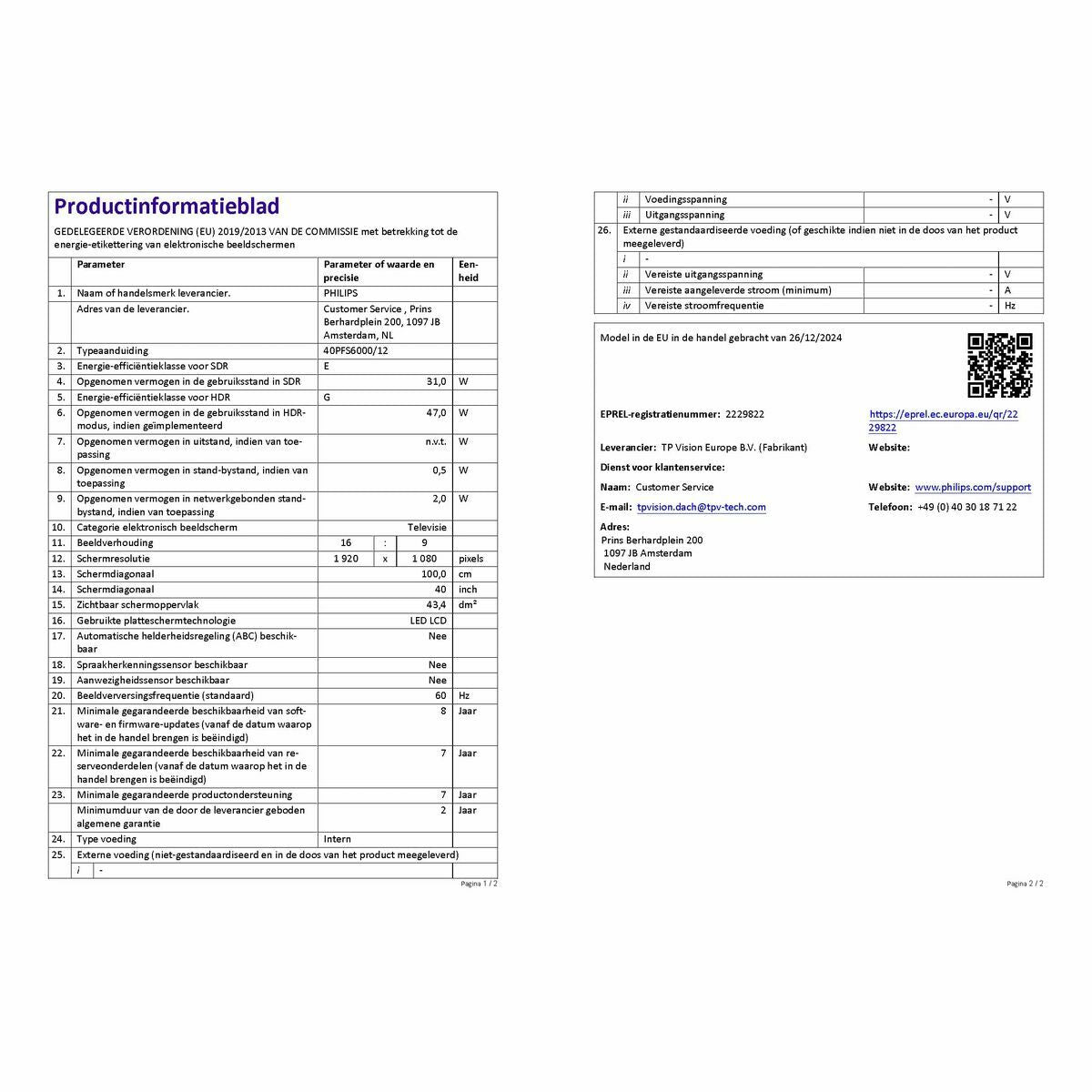 Philips Smart Tv Philips 40Pfs6000/12 40" Led Full Hd