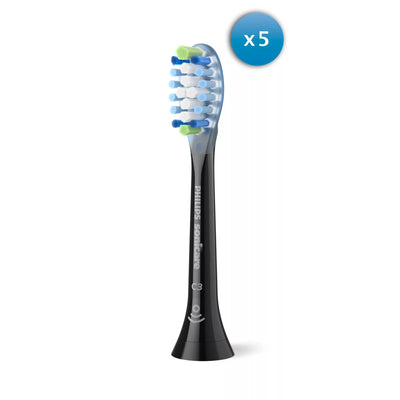 Philips Heads Spare Part Brushes HX9045 88 Sonicare Premium Plaque Defense, 5 Units Colour Black — image 1