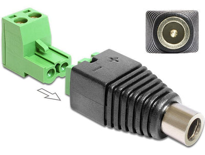 Delock Adapter Terminalblock DC 2,5 X 5,5MM Female — image 1