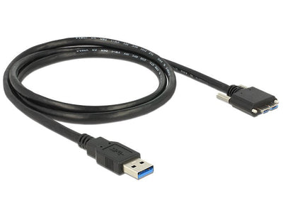 Delock USB Cable 3.0 Typ a Male USB 3.0 Micro-b Male With Screws 1M — image 1