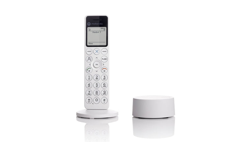Motorola Phone Inalámbrico DOT411 Dect - Large Pantalla LCD - Teclado Retroiluminado - Hands Libres