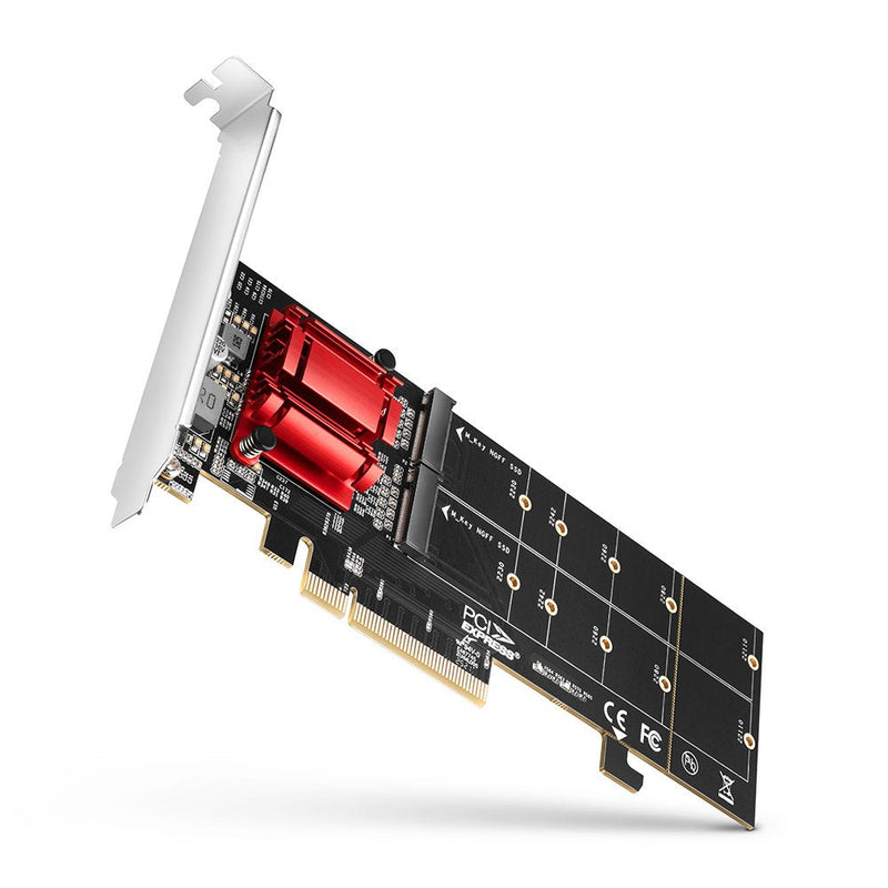 Axagon PCEM2-ND PCIE Adapter Zwei M.2 Ssds
