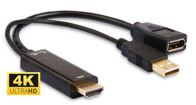 Microconnect HDMDPP1 Adapter Cable Vídeo 0,15M HDMI Type a Standard DisplayPort Black — image 1
