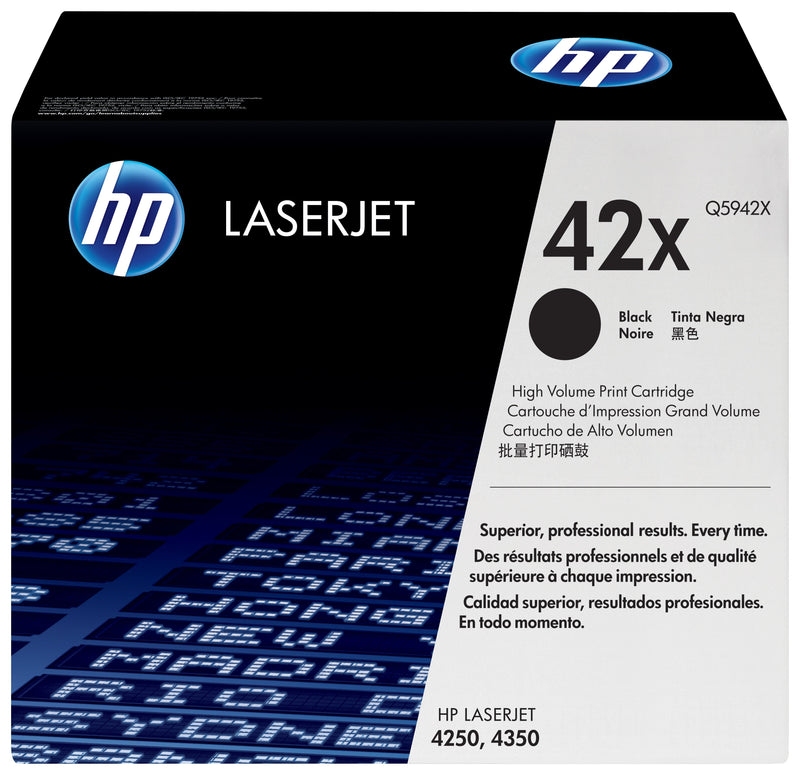 HP Genuine Toner 42X Q5942X Black LJ4250 4350