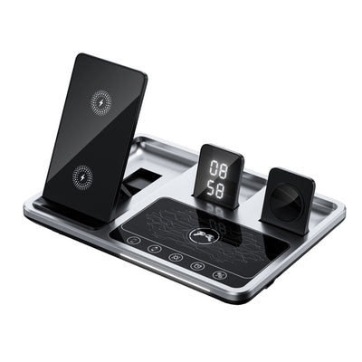 Multifunctional Wireless Fast Charging Clock Mobile Phone Folding Bracket Portable