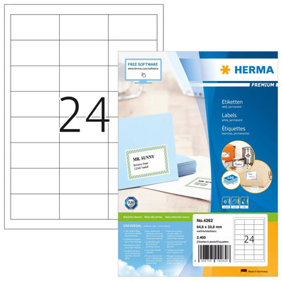 Herma Labels 4262 White 64,6 X 33,8MM — image 1