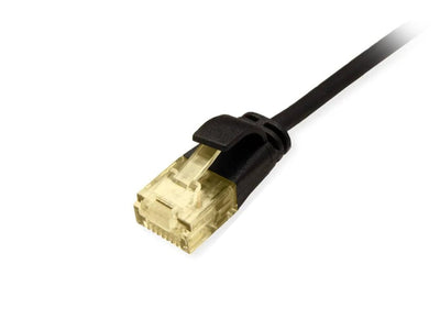 Equip Network Cable CAT.6A Slim U UTP 2x RJ45 5.00M Black Lszh — image 1