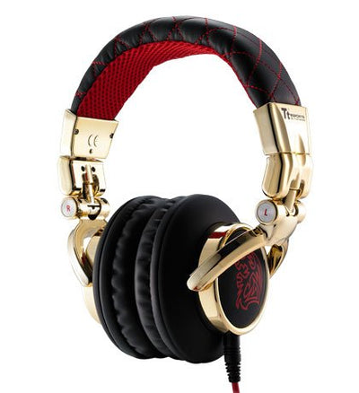 Headphones Tt Esports Dracco Signature Alámbrico Diadema Set Black Oro, Red — image 1
