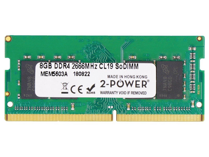 2-POWER Memory SODIMM 8GB DDR4 2666MHZ CL19 SODIMM 2P-KCP426SS8/8