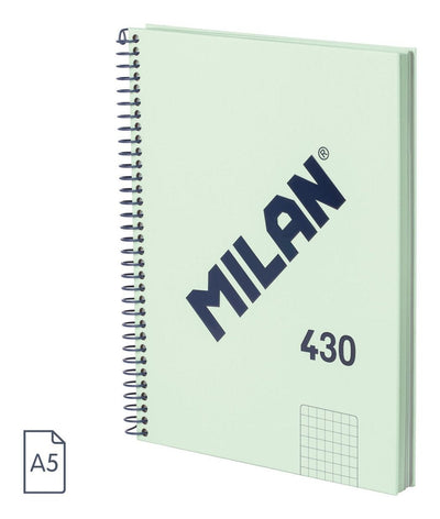 Milan Serie 1918 Notebook Espiral Formato A5 Cuadricula 5X5MM - 80 Hojas 95 Gr/M2 - Microperforado, 2 Taladros — image 1