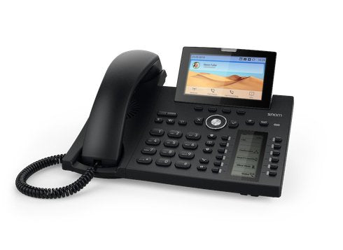 Snom D385 Phone IP Black Terminal With Connection Cable TFT 12 Líneas