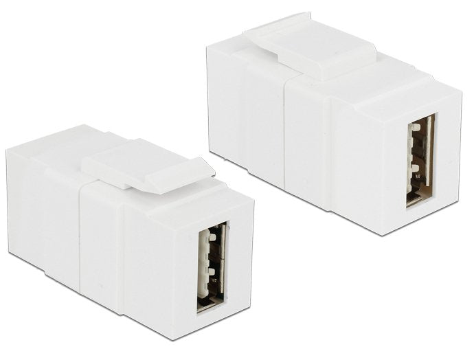 Keystone Módulo Easy-usb 2.0A Connector Female Easy-usb 2.0A Connector Female White