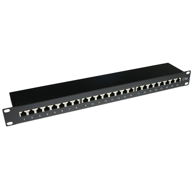 Patchpanel CAT.5E Shielded 24 Ports With Cover