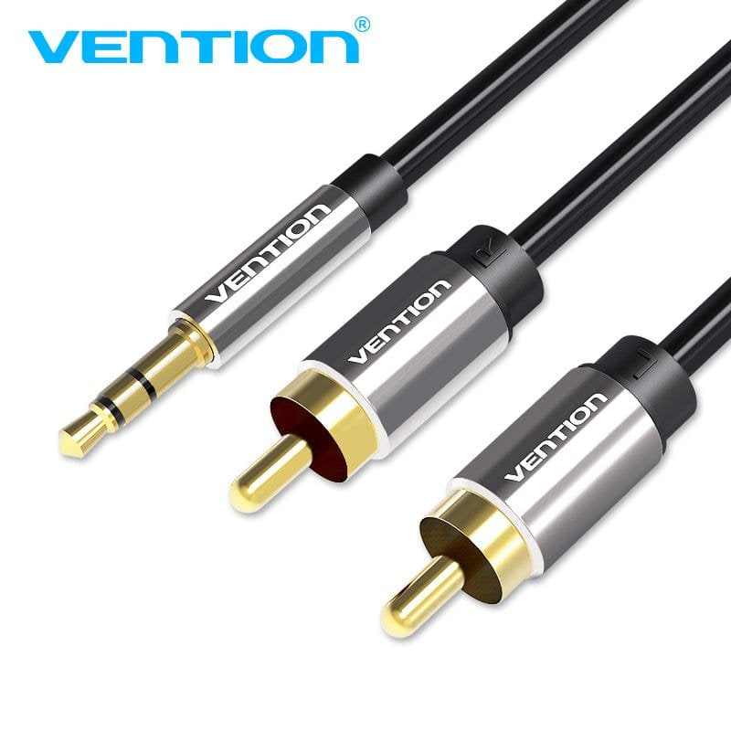 Vention Cable Stereo Bcfbj Jack 3.5 Male 2X Rca Male 5M Black