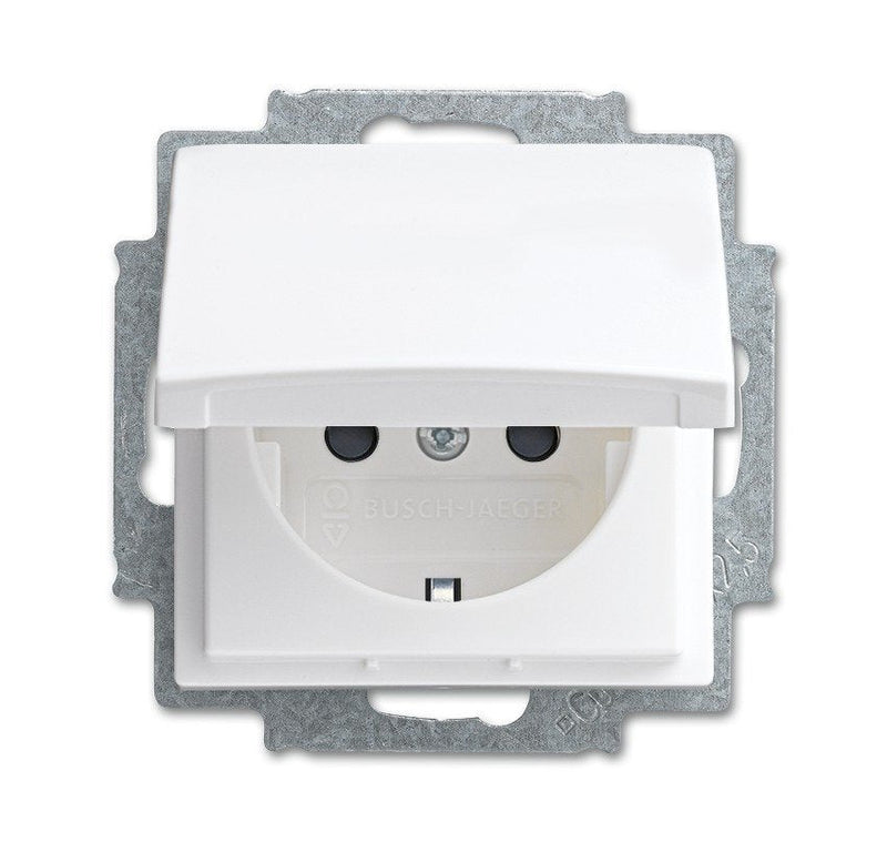 Busch Jaeger 20 EUKB-914 Schuko Socket Power Cover Abatible Bs White Alpino Balance Si