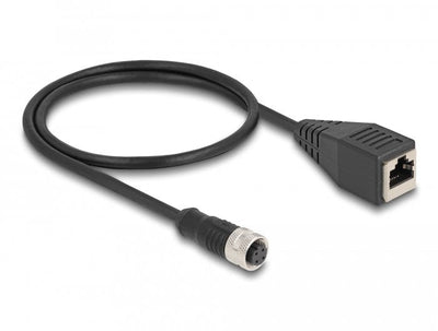 Delock Network Cable M12 D-kodiert 4 Pin Female a RJ45 Female 50CM — image 1