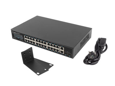 Lanberg Switch 24 Ptos 1GB PoE+/2X Sfp 2X Gbit Ethernet 250W Rack 19 — image 1