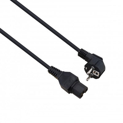 Helos Netzanschlusskabel, Plug Schuko 90° Sobre C15, Black 5,0M — image 1