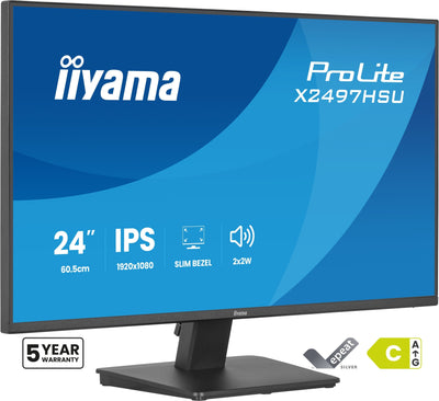 Iiyama Monitor Prolite X2497HSU-B1, LED 23,8 Black Matte Fullhd, Ips, Hdmi, Dp, Concentrador Usb, Speakers Pan — image 1