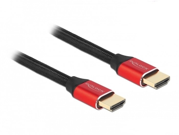 Delock 85772 HDMI Cable 48Gbps 8K 60 HZ Red 0,5M Certificado