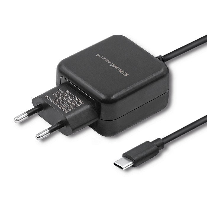 Qoltec Charger USB Type-c, 5V, 2.4A, 12W, Black