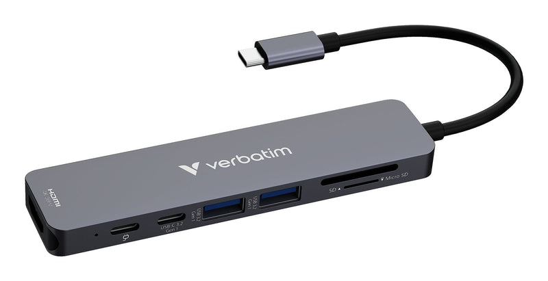 Verbatim USB-C Essentials Concentrador Multipuerto, Card Reader And Estación Acoplamiento Silver 32158