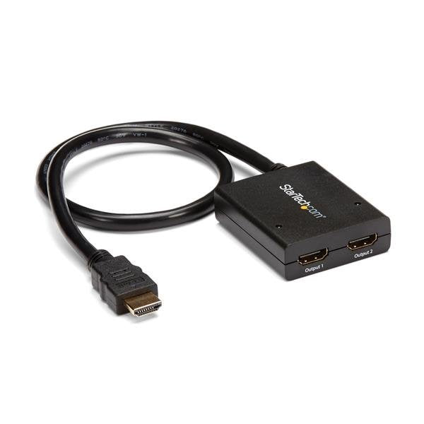 StarTech Multiplicador Video HDMI 2 Ports Spliter Black ST122HD4KU