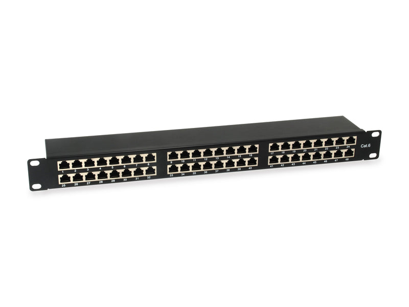Equip Patchpanel 48x RJ45 CAT.6 19 1HE Black