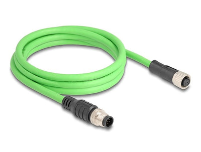 Delock 80402 Cable M12 Codificado a 8 Pin Male a Female Pur (tpu) 2M — image 1