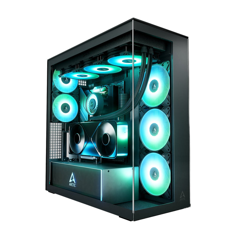 Arctic PC Case Xtender Vg Black Tempered Glass X 2, Klar-glas) ACPCC00024A