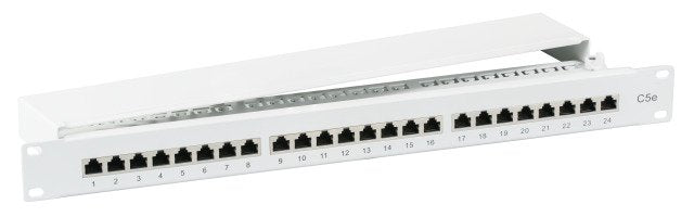 Efb Patchpanel STP 24x RJ45 CAT.5E, 19 1HE, RAL7035 Grey