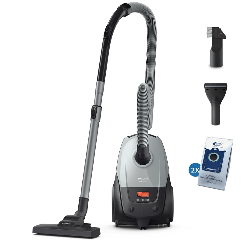Philips Vacuum Cleaner With Bag Serie 2000 – Compacto And Lightweight Motor 800W, Filter Hepa Captura 99,9% Po