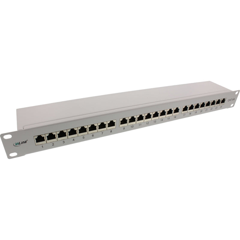 Inline Patch Panel 19 CAT.6A 24 Ports 1U Grey Claro RAL7035