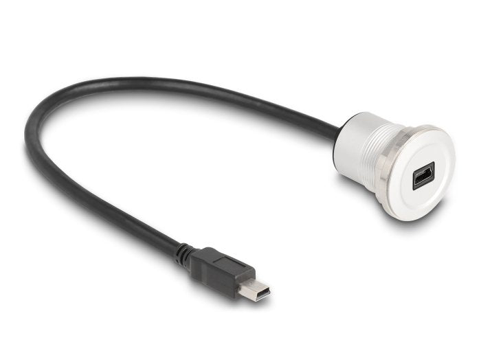 Delock USB 2.0 Mini-b Einbaubuchse With Cablep. St. Alu. 30CM
