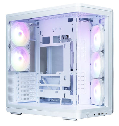 PC Case Obudowa P60 Mid-tower 5X ARGB Fans Biala P60 White — image 1