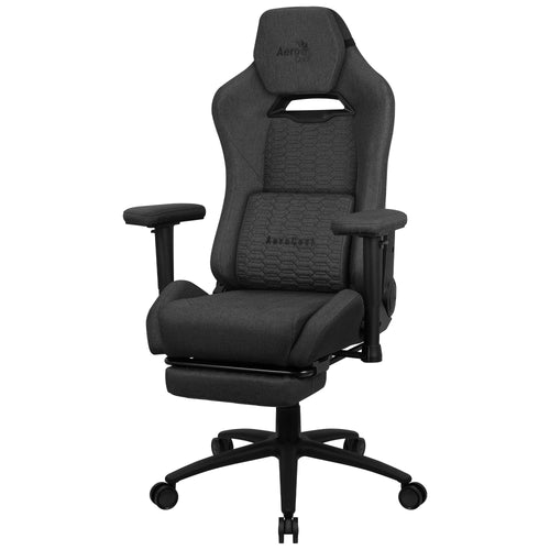 Aerocool Royalashbk Chair Gaming With Reposapiernas And Tecnología Aeroweave Black — image 1