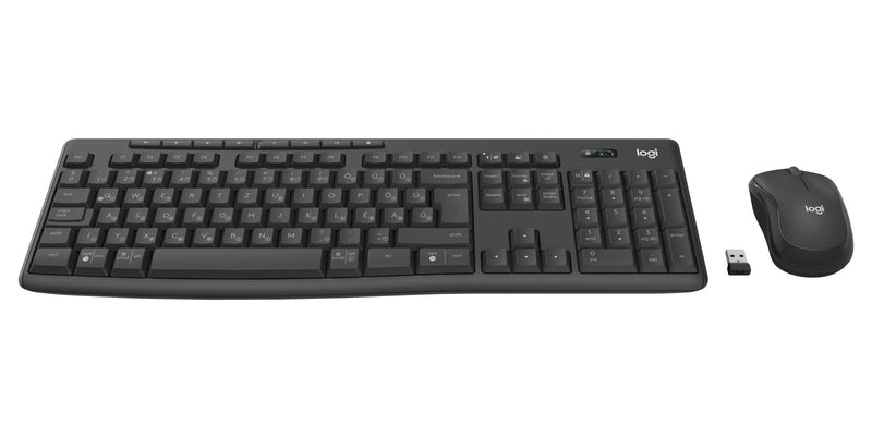 Logitech Keyboard Húngaro + Mouse MK370 Combo For Business RF Wireless + Bluetooth Qwertz Graphite