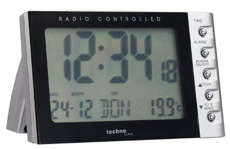 Technoline Wt 188 Despertador Watch Digital Desk Black Silver