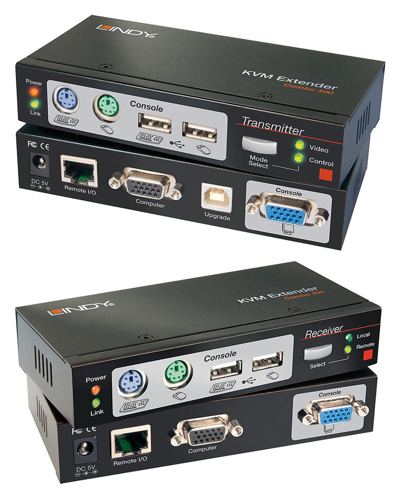 Lindy CAT.5 Extensor KVM Combo 300PS/2 USB And VGA