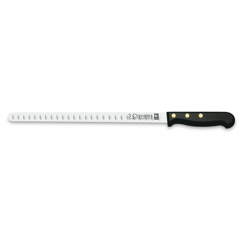 Knife Jamonero Alveolado Pom 29CM. - 11,5 D 3 Claveles
