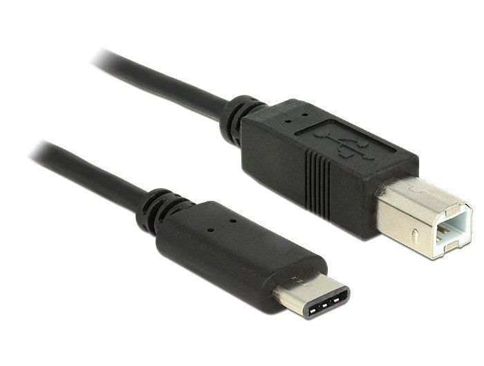 Delock USB Cable Type-c 2.0 Male USB 2.0 Typ-b Male 0,5M Black